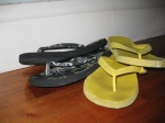 Flip flops - Yellow ones are Joe Fresh, Black ones I got from my sister.